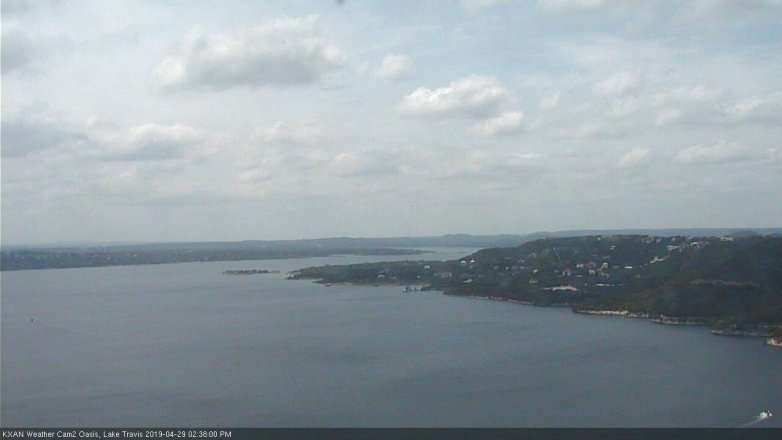 Lake Travis webcam, April 29, 2019 1:40 PM CT