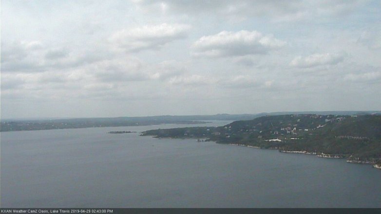Lake Travis webcam, April 29, 2019 1:45 PM CT