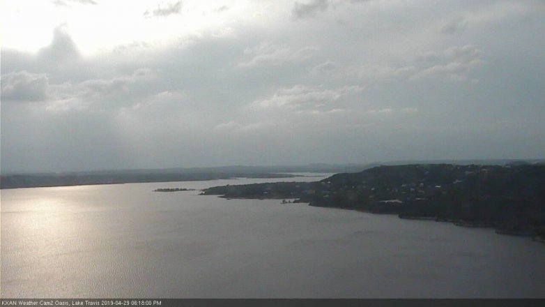 Lake Travis webcam, April 29, 2019 5:20 PM CT