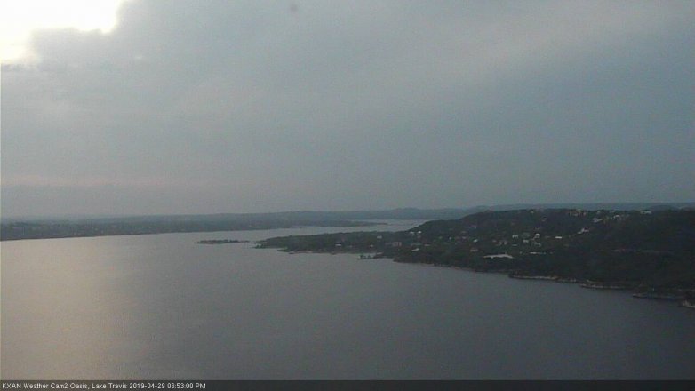 Lake Travis webcam, April 29, 2019 5:55 PM CT