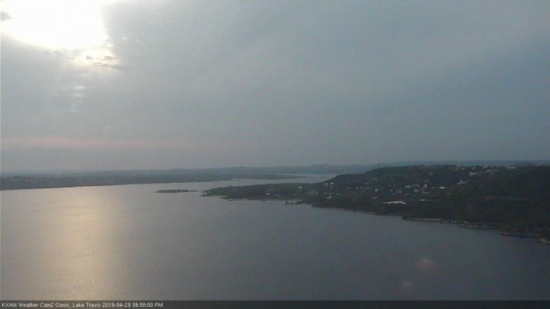 Lake Travis webcam, April 29, 2019 6:00 PM CT