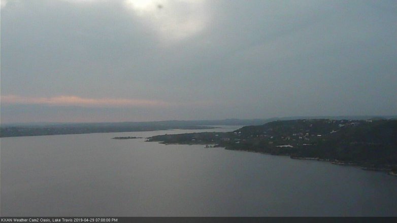 Lake Travis webcam, April 29, 2019 6:10 PM CT