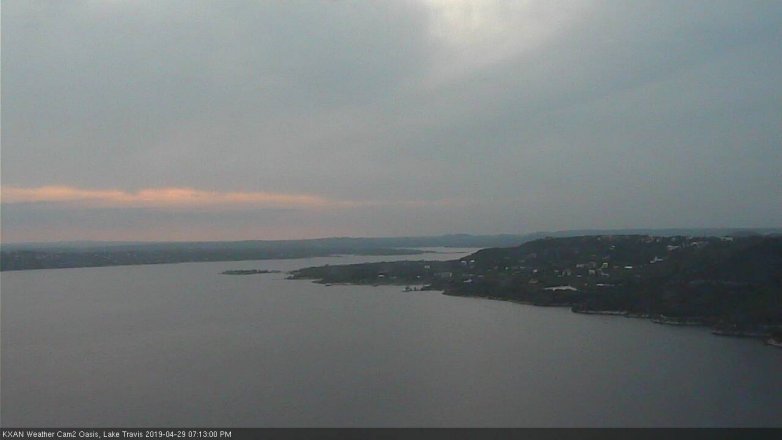 Lake Travis webcam, April 29, 2019 6:15 PM CT