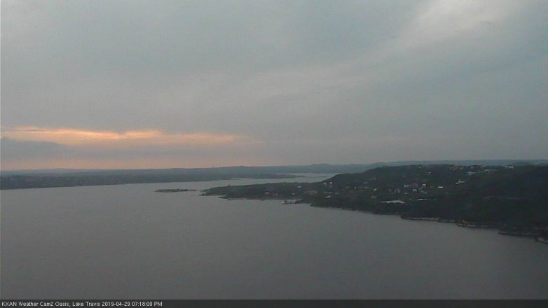 Lake Travis webcam, April 29, 2019 6:20 PM CT