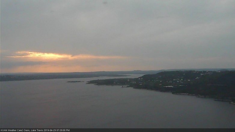 Lake Travis webcam, April 29, 2019 6:30 PM CT