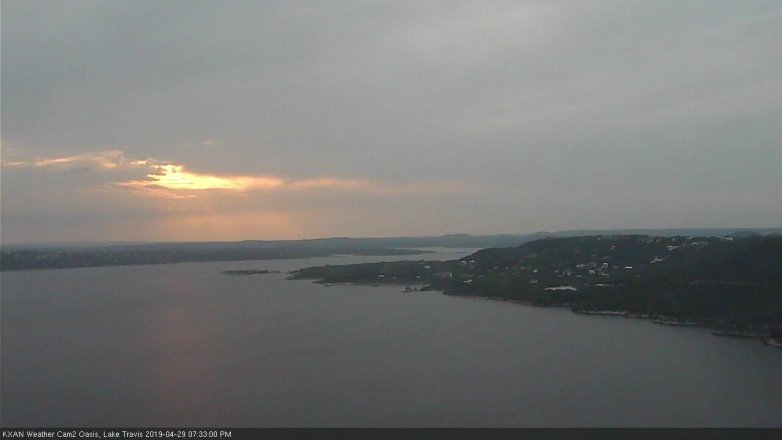 Lake Travis webcam, April 29, 2019 6:35 PM CT