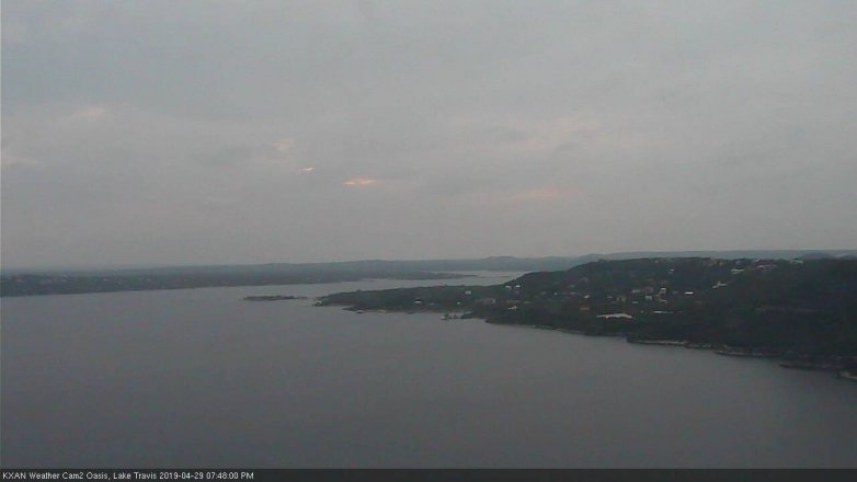 Lake Travis webcam, April 29, 2019 6:50 PM CT