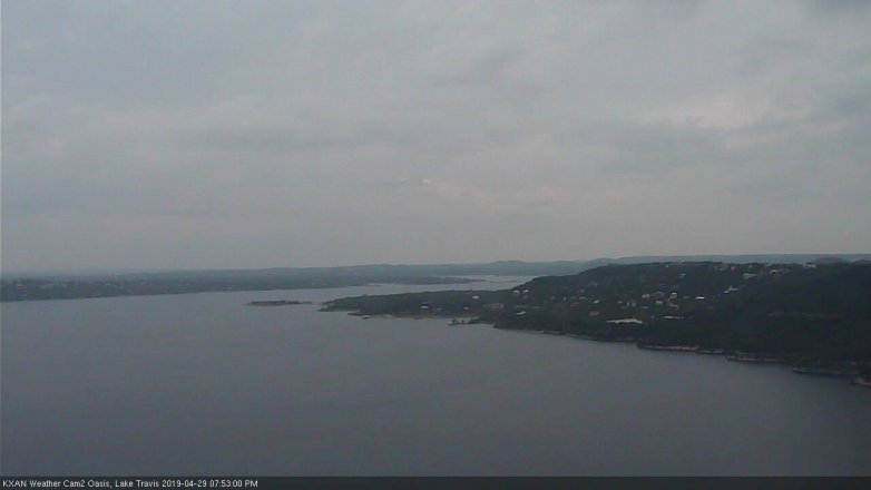 Lake Travis webcam, April 29, 2019 6:55 PM CT