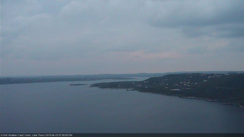 Lake Travis webcam, April 29, 2019 7:00 PM CT