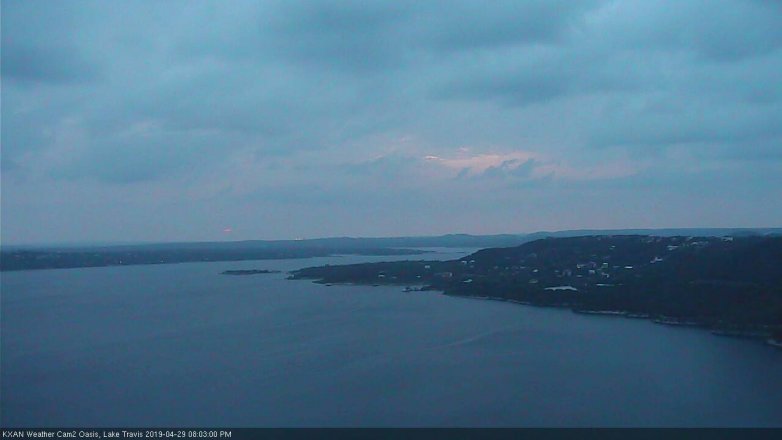 Lake Travis webcam, April 29, 2019 7:05 PM CT
