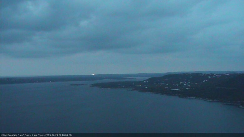 Lake Travis webcam, April 29, 2019 7:15 PM CT