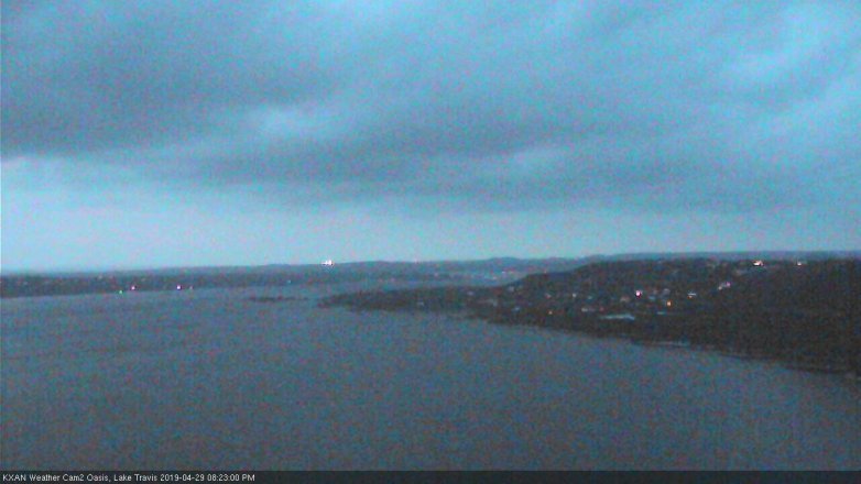 Lake Travis webcam, April 29, 2019 7:25 PM CT