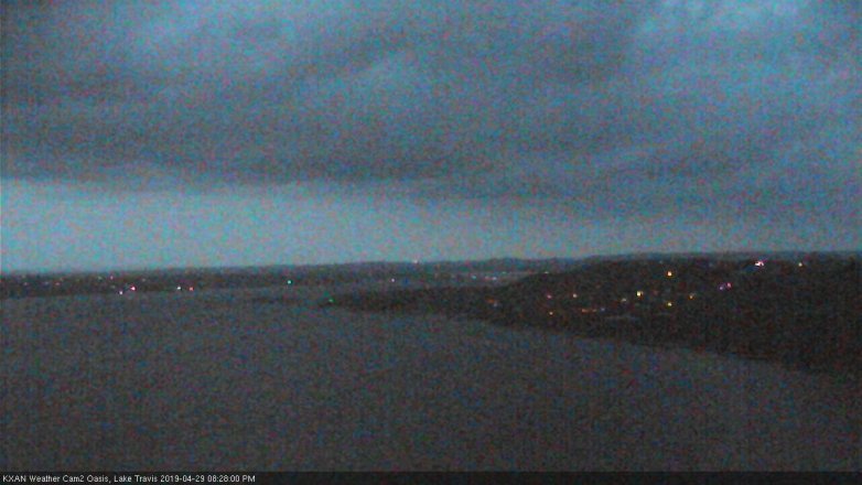 Lake Travis webcam, April 29, 2019 7:30 PM CT