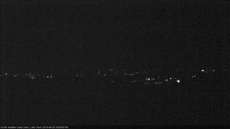 Lake Travis webcam, April 29, 2019 9:10 PM CT