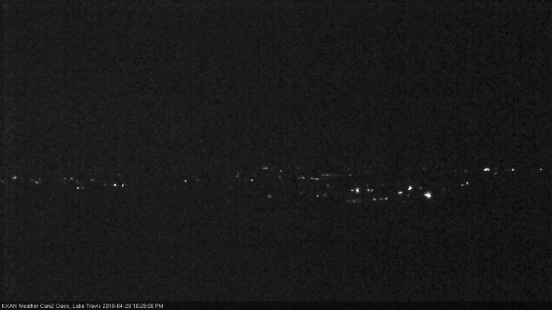 Lake Travis webcam, April 29, 2019 9:30 PM CT