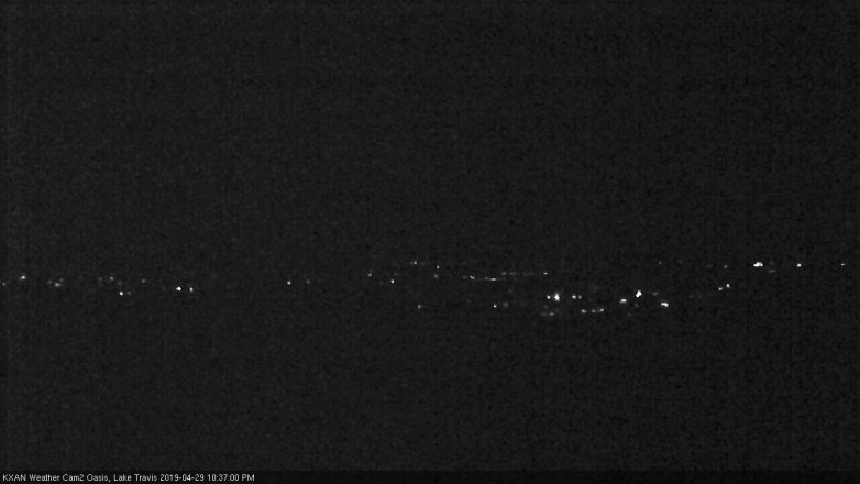 Lake Travis webcam, April 29, 2019 9:40 PM CT
