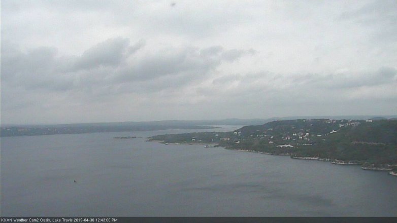 Lake Travis webcam, April 30, 2019 11:45 AM CT