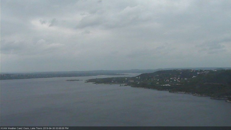 Lake Travis webcam, April 30, 2019 2:10 PM CT