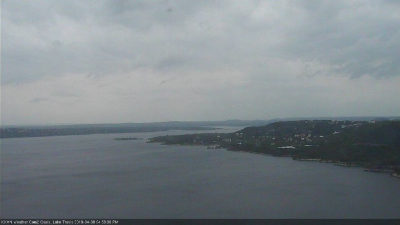 Lake Travis webcam, April 30, 2019 4:00 PM CT