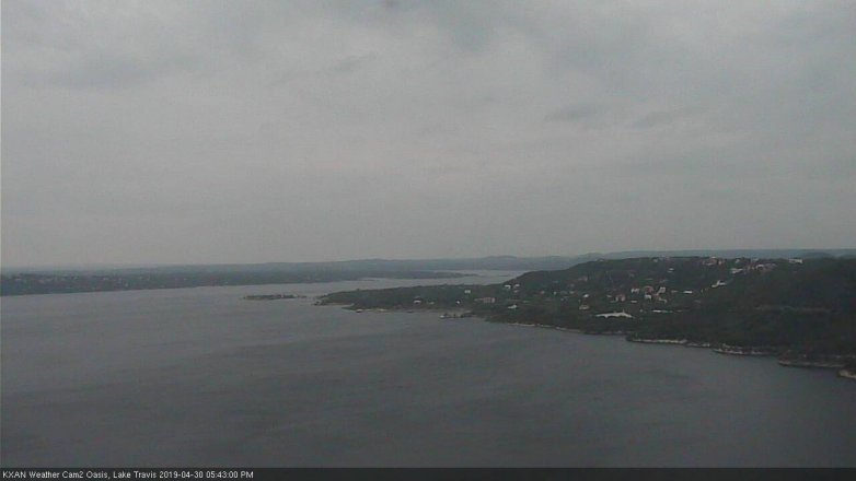Lake Travis webcam, April 30, 2019 4:45 PM CT