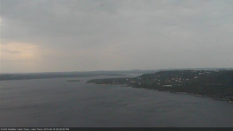 Lake Travis webcam, April 30, 2019 5:40 PM CT