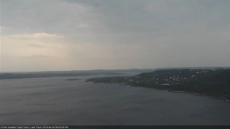 Lake Travis webcam, April 30, 2019 5:45 PM CT