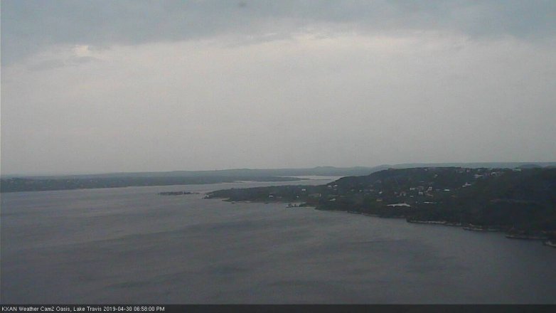 Lake Travis webcam, April 30, 2019 6:00 PM CT