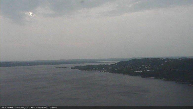 Lake Travis webcam, April 30, 2019 6:05 PM CT