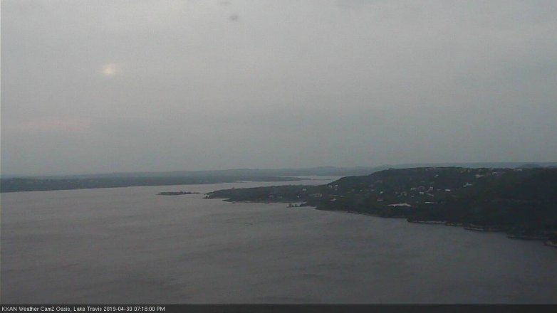 Lake Travis webcam, April 30, 2019 6:20 PM CT