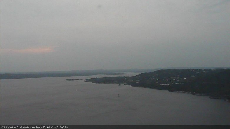 Lake Travis webcam, April 30, 2019 6:25 PM CT