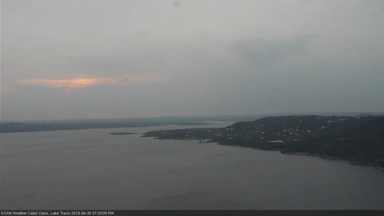 Lake Travis webcam, April 30, 2019 6:30 PM CT