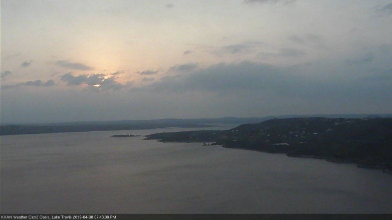 Lake Travis webcam, April 30, 2019 6:45 PM CT