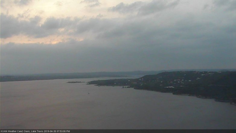 Lake Travis webcam, April 30, 2019 6:55 PM CT