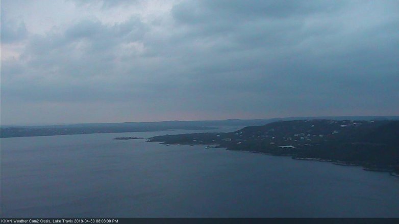 Lake Travis webcam, April 30, 2019 7:05 PM CT