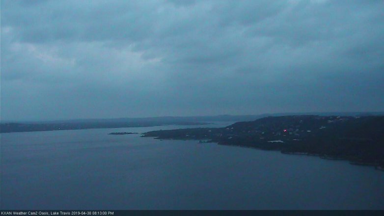 Lake Travis webcam, April 30, 2019 7:15 PM CT