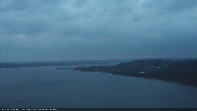 Lake Travis webcam, April 30, 2019 7:20 PM CT