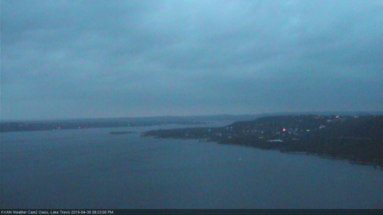 Lake Travis webcam, April 30, 2019 7:25 PM CT
