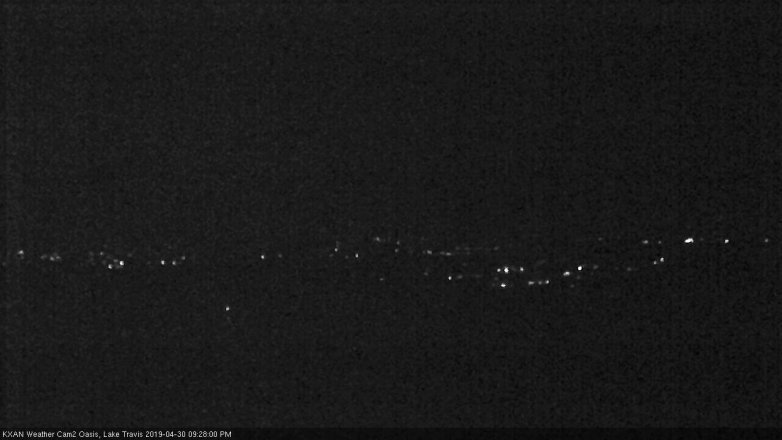 Lake Travis webcam, April 30, 2019 8:30 PM CT