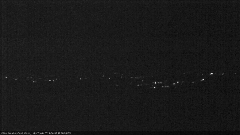 Lake Travis webcam, April 30, 2019 9:30 PM CT