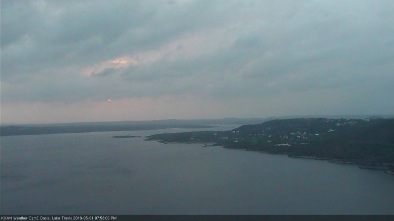 Lake Travis webcam, May 1, 2019 6:55 PM CT