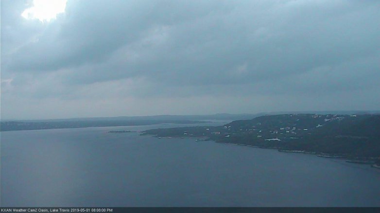 Lake Travis webcam, May 1, 2019 7:10 PM CT