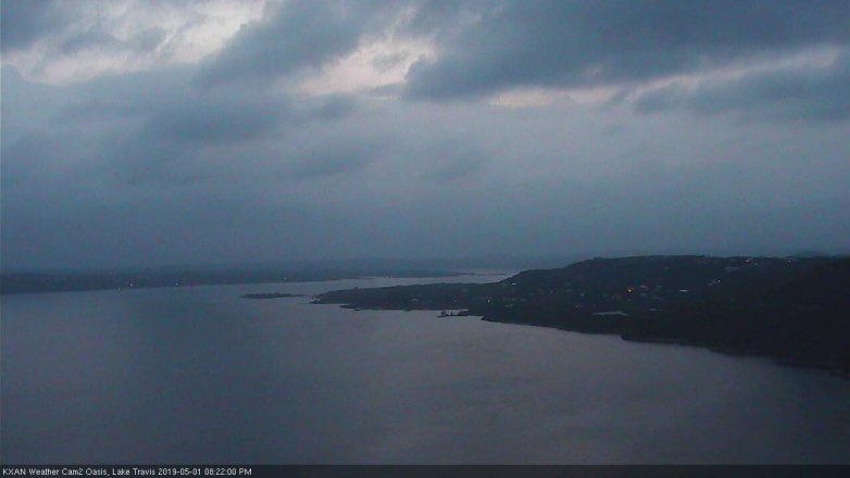 Lake Travis webcam, May 1, 2019 7:25 PM CT