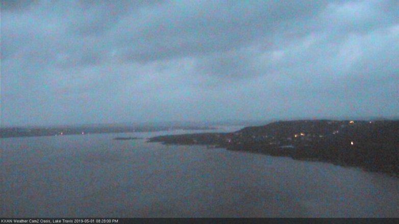 Lake Travis webcam, May 1, 2019 7:30 PM CT