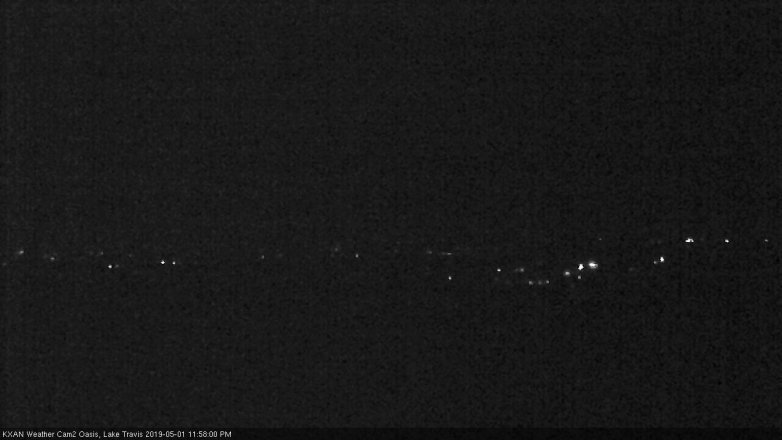 Lake Travis webcam, May 1, 2019 11:00 PM CT
