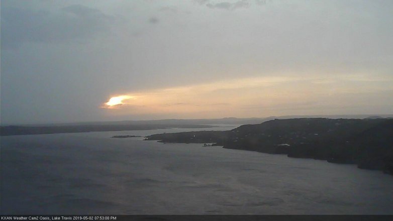 Lake Travis webcam, May 2, 2019 6:55 PM CT
