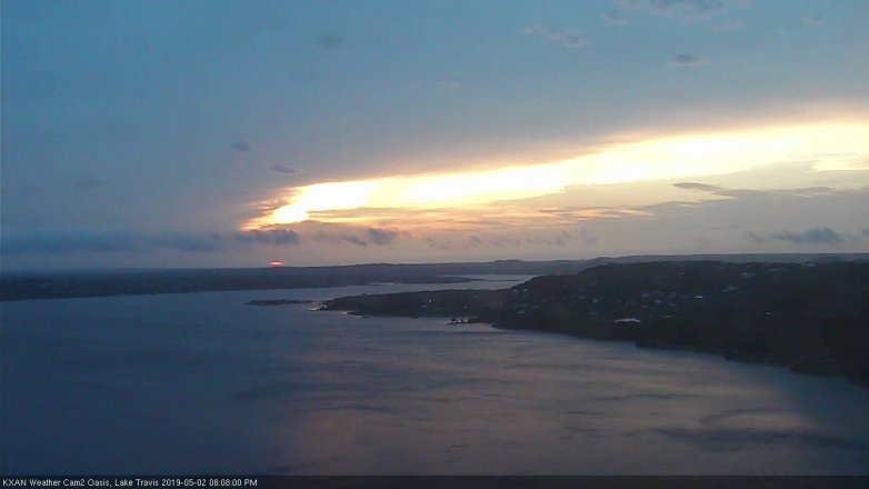 Lake Travis webcam, May 2, 2019 7:10 PM CT