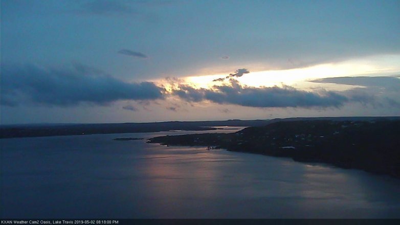 Lake Travis webcam, May 2, 2019 7:20 PM CT