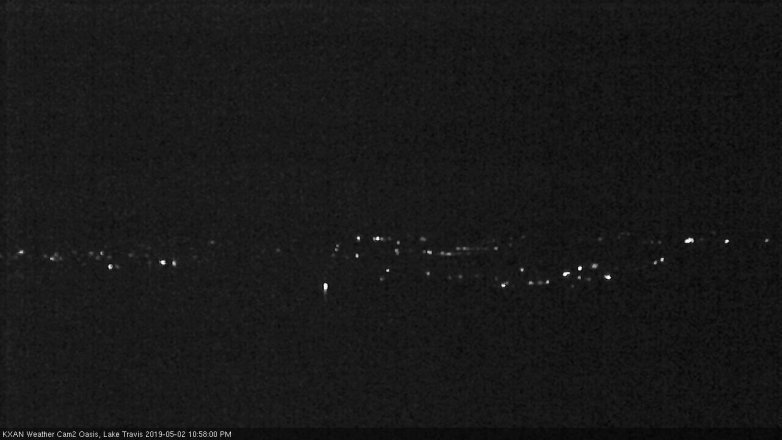 Lake Travis webcam, May 2, 2019 10:00 PM CT