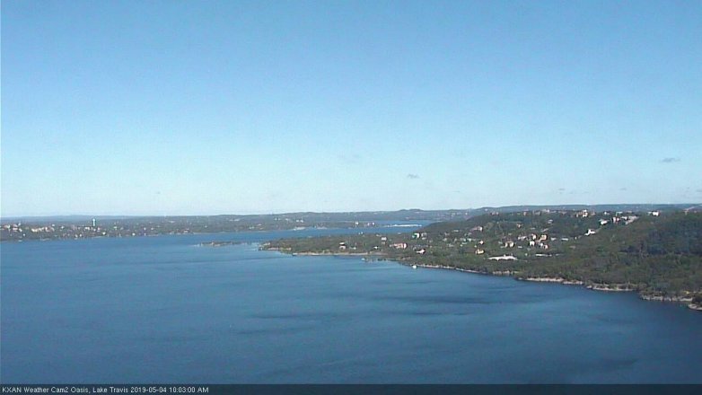 Lake Travis webcam, May 4, 2019 9:05 AM CT