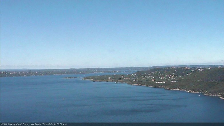 Lake Travis webcam, May 4, 2019 11:00 AM CT